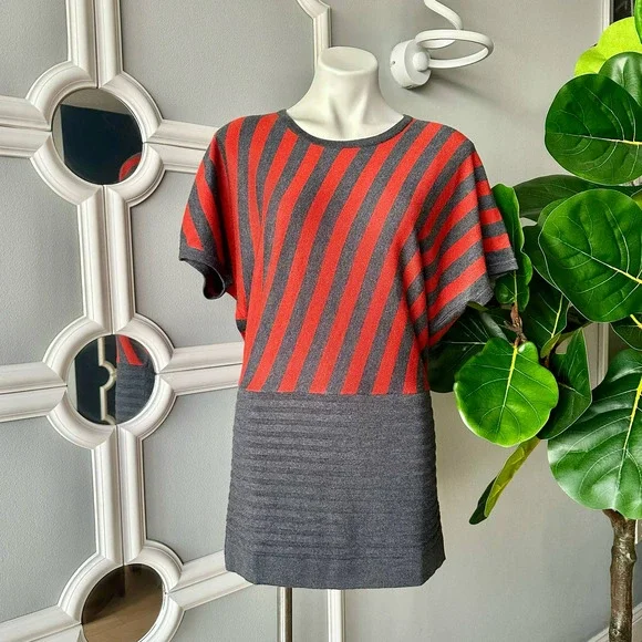 Elio Wool and Cashmere Striped Sweater Dress Size Medium - Picture 1 of 9